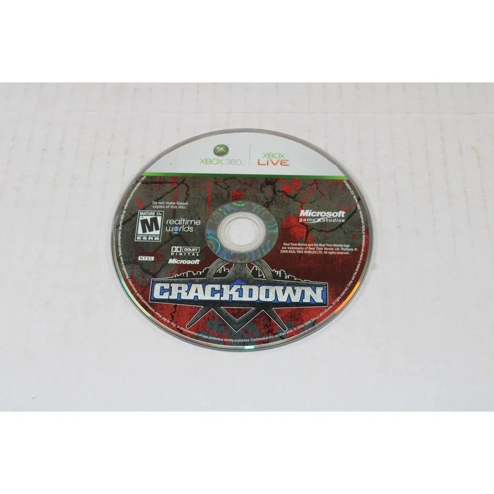 Crackdown (Microsoft Xbox 360, 2007) Authentic, game cart only, tested/works